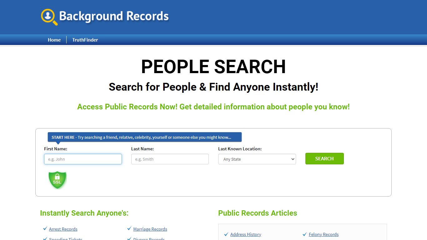 Find people Search free For Anyone - Background Records